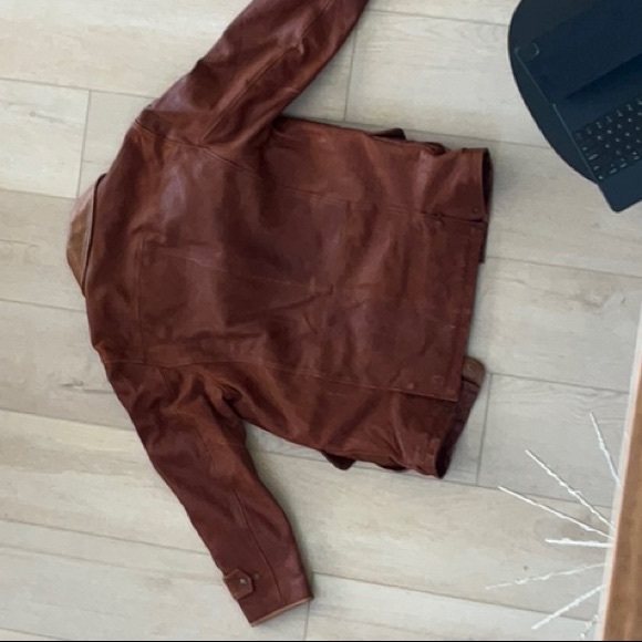 Orvis heavy leather jacket, mens large, size 40, like new - Picture 2 of 9